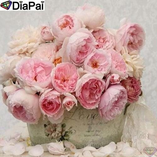 DIAPAI Diamond Painting Cross Stitch "Flower landscape" 5D DIY Diamond Embroidery Full Square/round Rhinestone Of Picture A25695