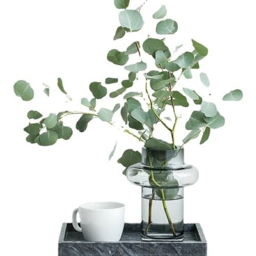 Home Decoration Hydroponics Flower Vase Soft Decor Ornaments Glass Vases Plants Holder Miniature Model Figurine Wedding Crafts