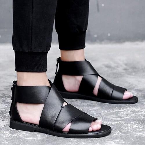 Fletiter Men's Leather Sandals