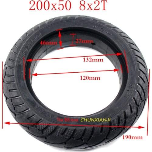 Lightning shipment 200x50 8X2T Solid tyre 8 inch tire fit Electric Self Balancing Hoverboard Scooter 200*50 8x2T tyre