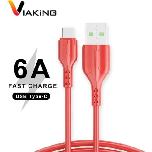 6A Usb Type C Cable For Samsung Xiaomi Fast Charging Usb-C Cable Mobile Phone Charger Usb C Type-C Data Wire Cord 2m 1m