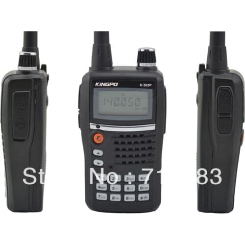 Kingpo K-303P VHF 136-174MHz 5W 99CH FM Portable CB Ham Two-way Radio Handheld Transceiver 10km interphone walkie talkie pair