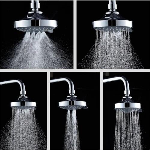 Top Quality Top shower head spray Hot sale Round five function Chrome Plated ABS portable Rain mist spa Handheld Shower Head