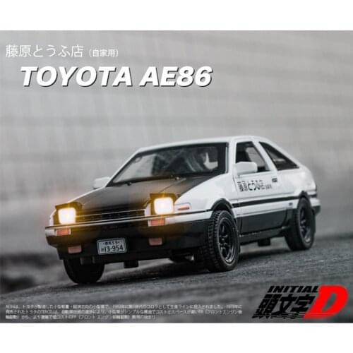 1:32 Alloy Car Model JDM TOYOTA AE86 Diecast Metal Vehicles Simulation Miniature Scale Toy Children Collection New Birthday Gift