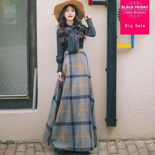 Mori girls 2020 new fashion brand bow long sleeve shirt + retro woolen plaid skirt suit sets wj822 free shipping lolita suits
