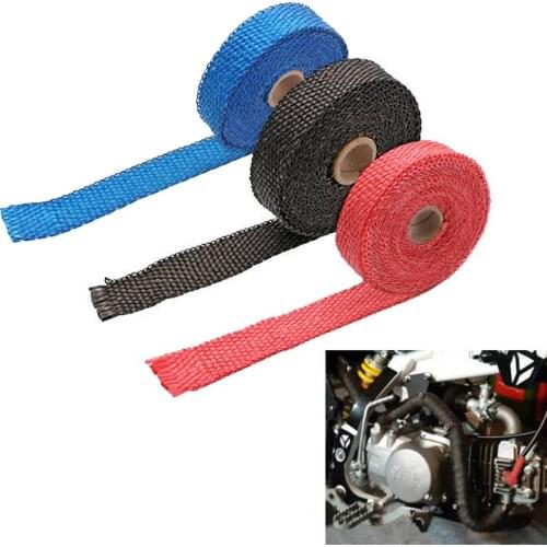 Motorcycle Car Shield Exhausts Pipe Bandage Thermal Wrap Insulation Cotton Collectors Tape Exhaust Manifolds Car Insulation Tape