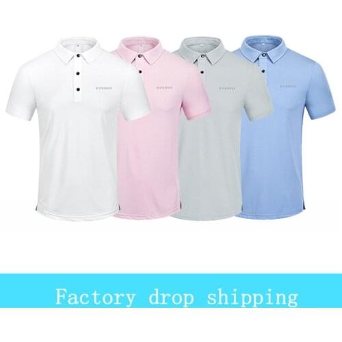 2021 Mens Golf T-shirt Outdoor Sports Short Sleeve Lapel Shirt Quick-Drying Breathable Clothing Summer Soft Comfortable Tops