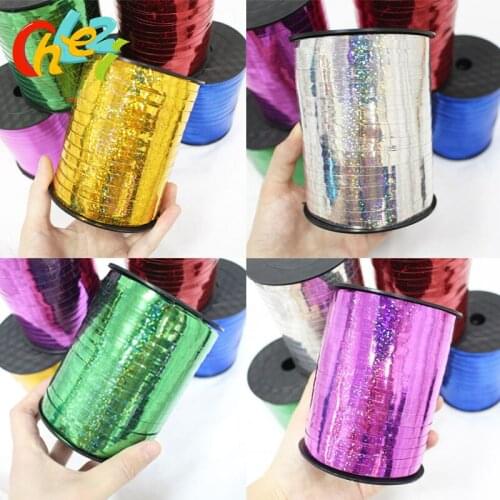 NEW 500Yard Laser Balloons Ribbons for Party Decoration Birthday Wedding Decoration DIY Aluminum film latex balloon Accessories