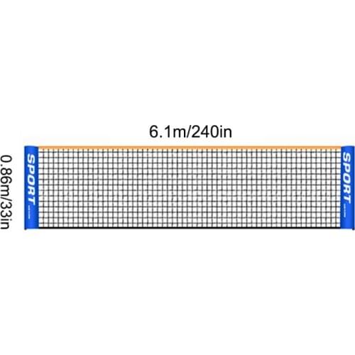 Factory wholesale high quality folding simple 6m tennis net badminton net non-bracket