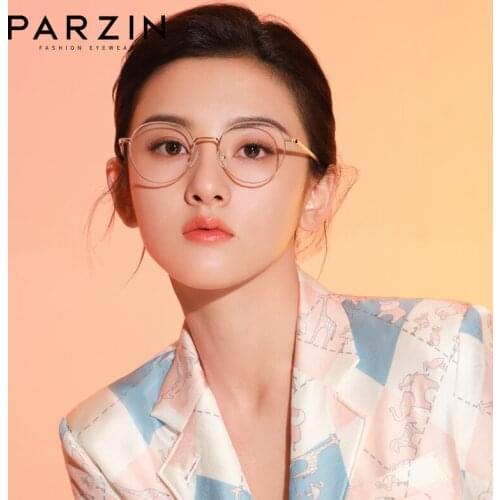 PARZIN Anti Blue Light Blocking Glasses Women Computer Glasses Acetate Frame Men New Optical Okulary with Accessories 72116