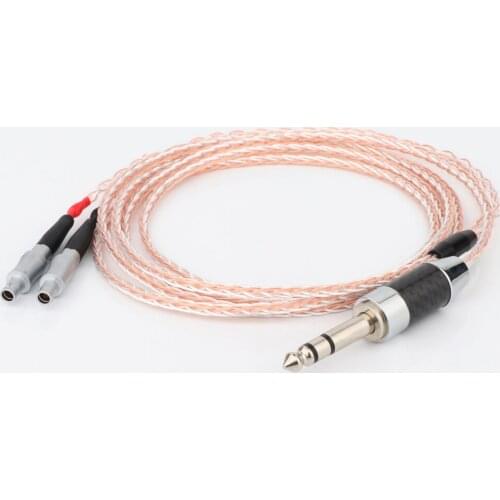 Preffair 6.35mm 4pin XLR Balanced Male 8Cores 7N OCC Single Crystal Copper Headphone Upgrade Cable for HD800 HD800S Headphone