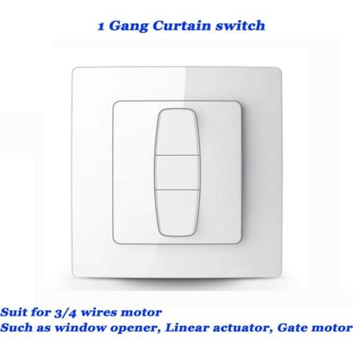 Manual Wall Switch Open Close Window Curtain Switch Blinds Roller Shutter Switch AC220V Live Neutral