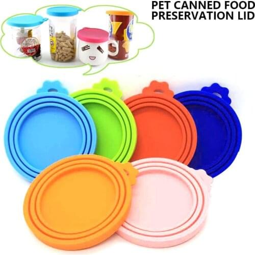 Silicone Canned Lid Sealed Feeders Food Can Lid For Puppy Dog Cat Storage Top Cap Reusable Cover Lid Health Pet Daily Supplies