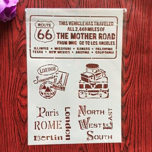 A4 29 * 21cm Camera stamp DIY Stencils Wall Painting Scrapbook Coloring Embossing Album Decorative Paper Card Template