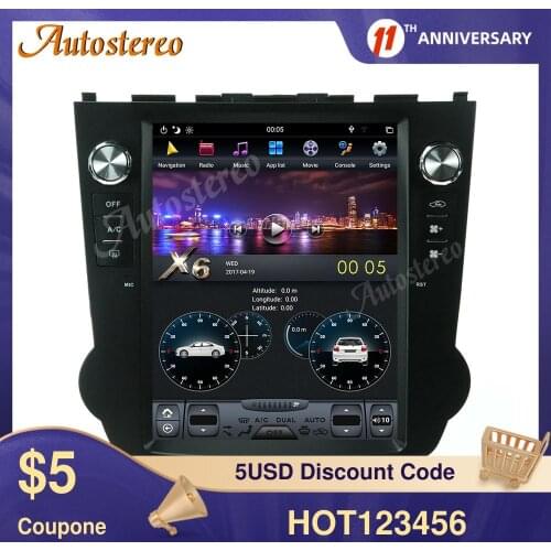 Vertical Tesla Style Android 9.0 4+64GB PX6 Car GPS Navigation For Honda CRV CR-V 2006-2012 Stereo Head Unit Multimedia Player