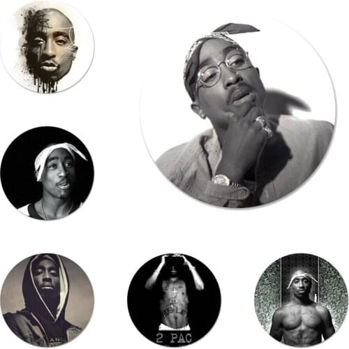2Pac Tupac Amaru Shakur Icons Pins Badge Decoration Brooches Metal Badges For Clothes Backpack Decoration