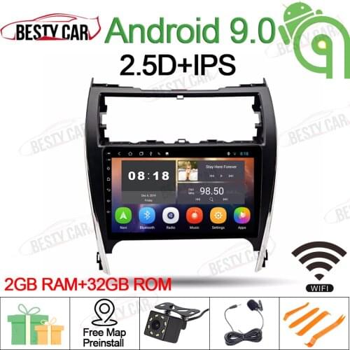 10.1'' Android 9.0 Car Multimedia Player Stereo Radio GPS Navigation for Toyota Camry 2012~2014 USA Mid-east Navigation Head