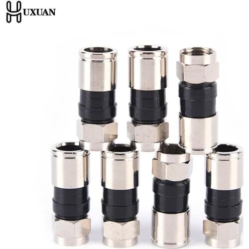 10 Pcs RG6 F Type Compression 2.7cm Snap Seal Plug Connector For Sky Satellite Virgin Cable