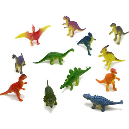 12pcs/lot Childrens game props Dinosaur Toy Set PVC Dinosaur Model Action Figure Toys Children Educational Toy