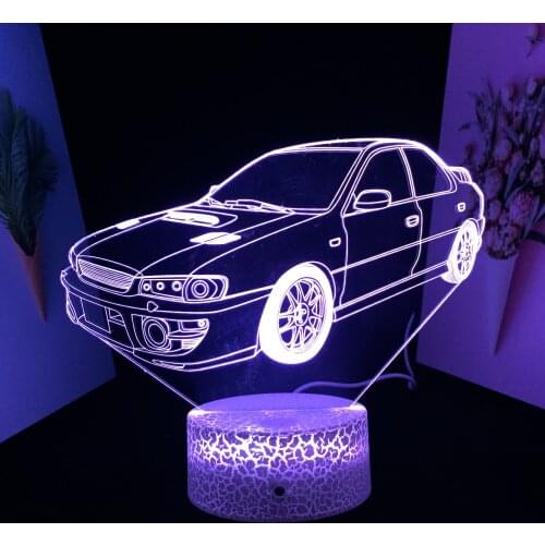 Car Series With Hanging Tail Car 3D LED Lamp Acrylic Light Guide PlateHome Bedroom Table Decoration Night Light for USB Charging
