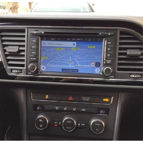 Navirider Android 10 CAR Radio player for Seat LEON 2014 DVD car gps Head unit Multimedia support AUX camera and steering wheel