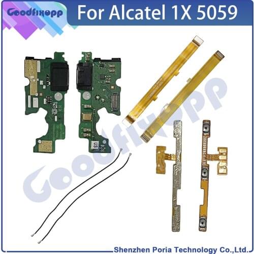 For Alcatel 1x 5059 5059D 5059I 5059A 5059Y 5059X 5059J 5059T 5059Z Charger Connector Antenna Flex Volume Button Mainboard Cable