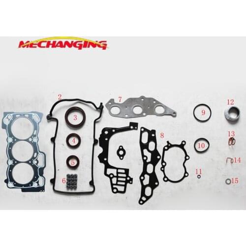 For DAIHATSU SIRION 1.0L EJ EJ-DE EJ-VE Engine Parts Full Set Engine Seal Gasket Automotive Spare Parts 50232700 04111-97206-000