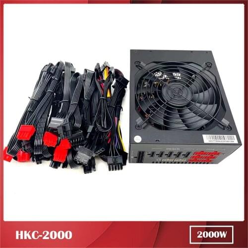 For Mining Power Supply for HKC HKC-2000 Gold Medal Module ATX Twin CPU Quiet Desktop Power Supply 100% Test Before Shipment