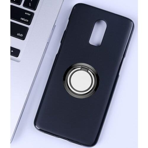 For OnePlus 6T Back Ring Holder Bracket Phone Case Cover Phone TPU Soft Silicone Cases for OnePlus 6T 6.4"
