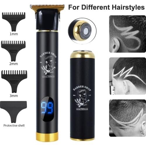 Electric Barber Hair Clipper LCD Display Trimmer Cordless Shaver Trimmer Men Hair Cutter Machine Recharging+Beard Hair Razor Set