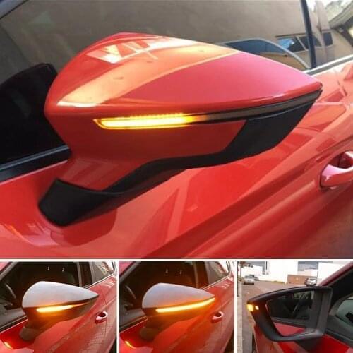 2 PCS Side Wing Scroll Blinker Startup Breath Light For Seat Leon III Mk3 5F ST FR Cupra Arona KJ7 2013 2014 2015 2017 2018