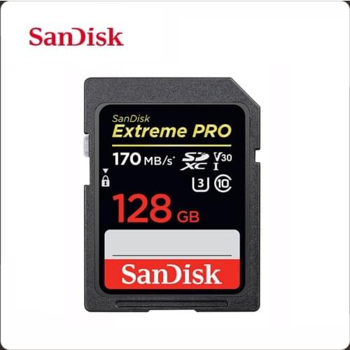 SanDisk SD Card Extreme Pro/Ultra 32GB 64GB 128GB 256GB Memory Card 80MB/s U1 170MB/s U3 V30 4K Flash Card SD Memory SDXC SDHC