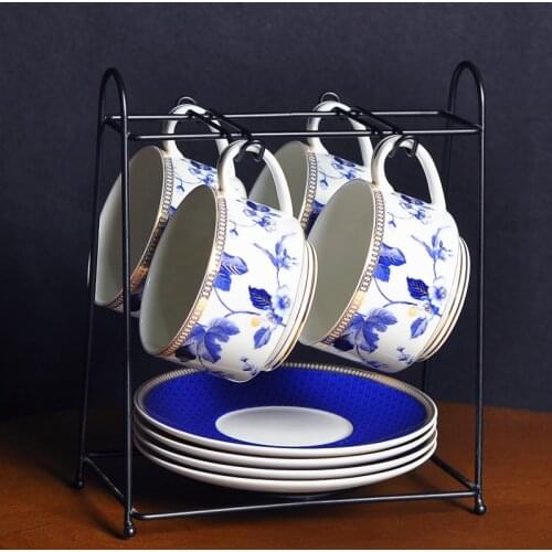 Hibiscus Flowers Ceramic Tableware Plate European Bone China Cup And Saucer Afternoon Tea Coffee Home Decoration Accessories