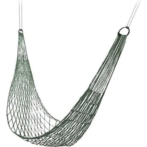 Bold And Strengthen Hammock Outdoor Camping Travel Hammock Nylon Mesh Rope Canvas Hammock Hanging Bed With 2 Strings
