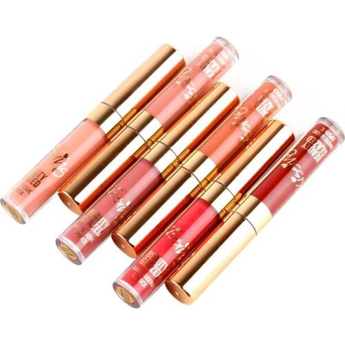 6Pcs/Lot Matte Lipsticks Long lasting Liquid Lip Gloss Moisturizer Birthday Edition Lipgloss Lipstick Lip Makeup Maquiagem