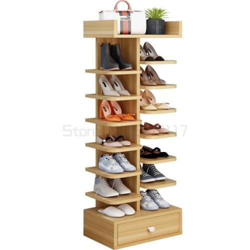 Multi storey household simple door economic storage rack indoor dormitory storage small shoe cabinet