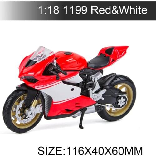 Maisto 1:18 Motorcycle Models 1199 Superleggera 696 1200S 848 Scrambler Diecast Moto Miniature Race Toy For Gift Collection