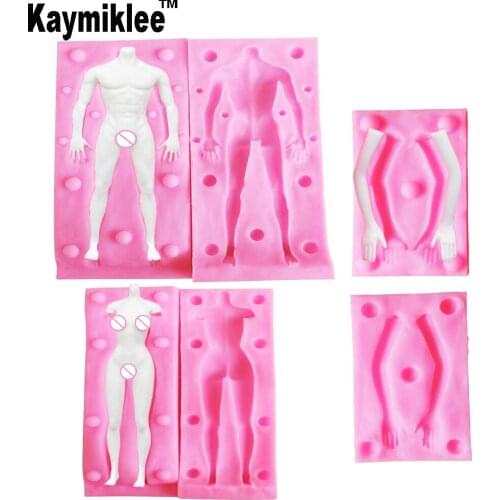 Man & Women Hands Doll Silicone Mold Fondant Cake Decorating Tools Candy Jelly Jello Chocolate Gumpaste Sugarcraft Mould M2071