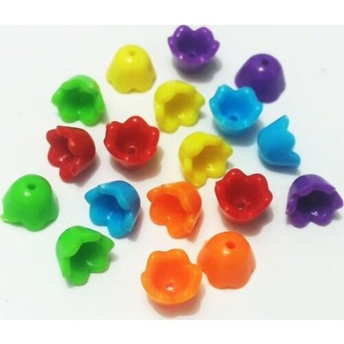 Flower earrings finding acrylic beads ends caps lariat necklace tips cords Connector equipment kit headband bowknot jerry color