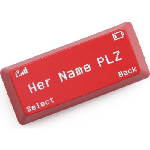 Novelty Shine Through Keycaps ABS Etched Shine-Through Her Name PLZ Please black red custom mechanical keyboard enter backspace