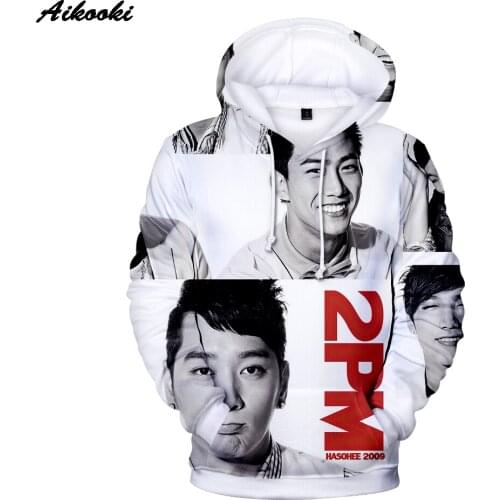 Sidno New Fashion 2PM 3D Hoodies Men Women Fashion Casual Hip Hop Hoodie 3D Print 2PM Mens Sweatshirts Hooded Pullover