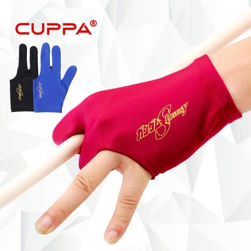 CUPPA Gloves Billiard Pool Cue Comfortable Left Three-finger Lycra Imported Mitts Non-slip Professional Blilliard Accessories
