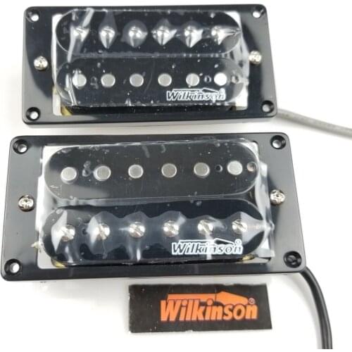 Double coil pickup Wilkinson Black open Double coil Electric Guitar Humbucker Pickups (Bridge & Neck Pair)