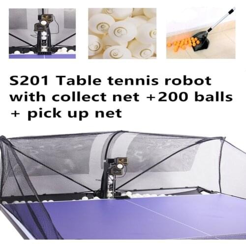 Ping Pong Trainer Robot SUZ S201Table Tennis Training Balls collect net tennis accessories Table Tennis picker Sports Equipment