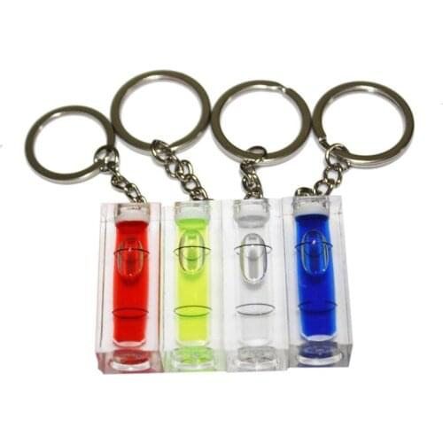 QASE New PMMA Acrylic Shell Keychain Bubble Spirit Level TV Rack Inclinometer Indoor Decorations Level 40mm 1 Piece