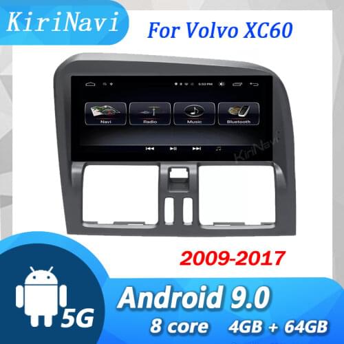 KiriNavi 8.8" Touch Screen Android 9.0 Auto Radio For Volvo XC60 Car Dvd Multimedia Player Auto GPS Navigation 4G BT 2009-2012