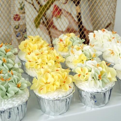 Simulation Cherry Blossom Cup Cake Dessert Table Decor Window Display Artificial Afternoon Tea Cute Shooting Props