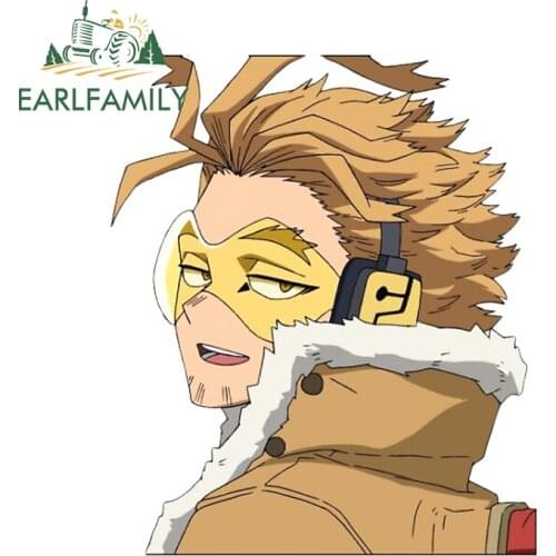 EARLFAMILY 13cm x 11.8cm for My Hero Academia Hawks Anime Car Assessoires Stickers Motorcycle Decal Sunscreen JDM Car Styling