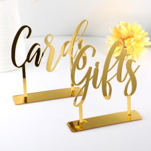 Wedding sign acrylic Cards and Gifts Table Sign Freestanding Calligraphy Personalized Wedding Laser Cut Signs Custom