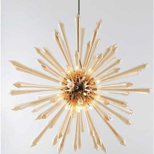 Art Salon Led Pendant Lamp Star Light For Dining Room Cognac Glass Bar Cafe Lighting Designer Model Restaurant G4 led Luminaria